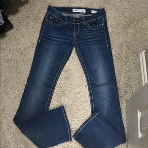 BKE Women's Boot Cut Jeans in Dark Blue